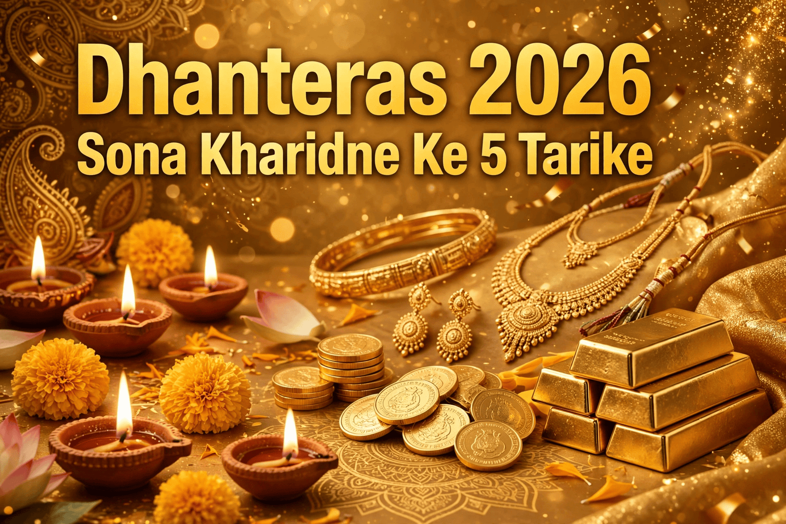 धनतेरस 2026 पर सोना खरीदने के 5 स्मार्ट तरीके, ज्वेलरी से लेकर डिजिटल गोल्ड तक जानें पूरा हिसाब