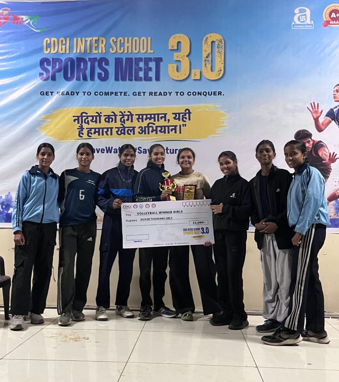 राज्य स्तरीय वॉलीबॉल में मंदसौर की बेटियों का जलवा, इंदौर को हराकर बनीं चैंपियन